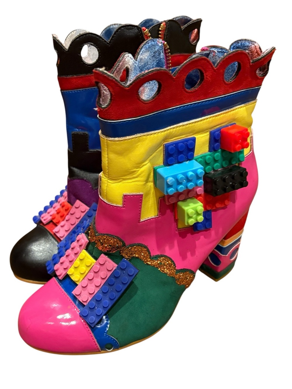 Colorful Irregular Choice Ankle Boots Size 8